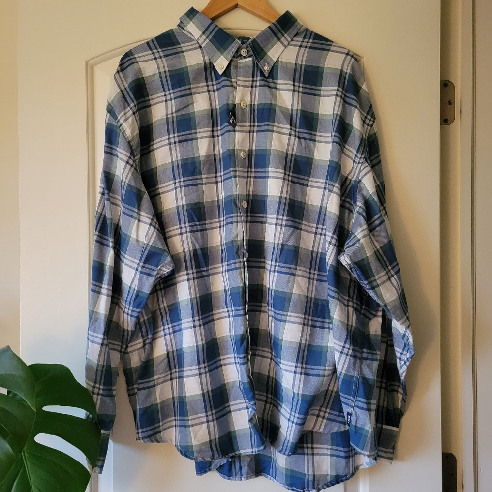 Izod Plaid Button Down